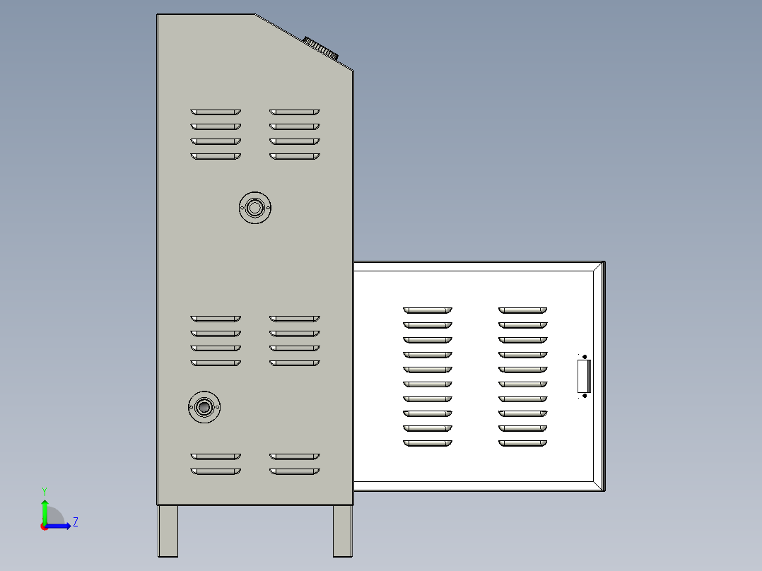 汽车发动机机油添加装置左视图