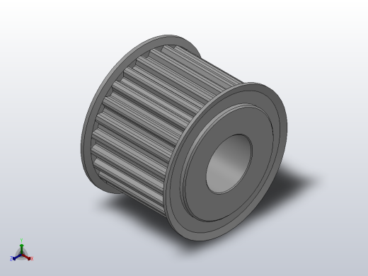 标准型梯形齿同步带轮T5型_ST5HC-25-25-dc16-A正等轴测缩略图