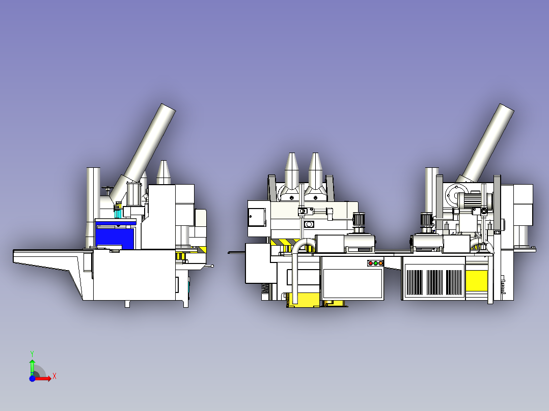 儿童床及凳子自动化加工设备前视图