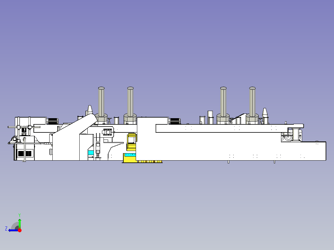 儿童床及凳子自动化加工设备右视图