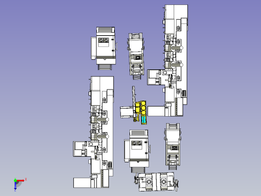 儿童床及凳子自动化加工设备俯视缩略图
