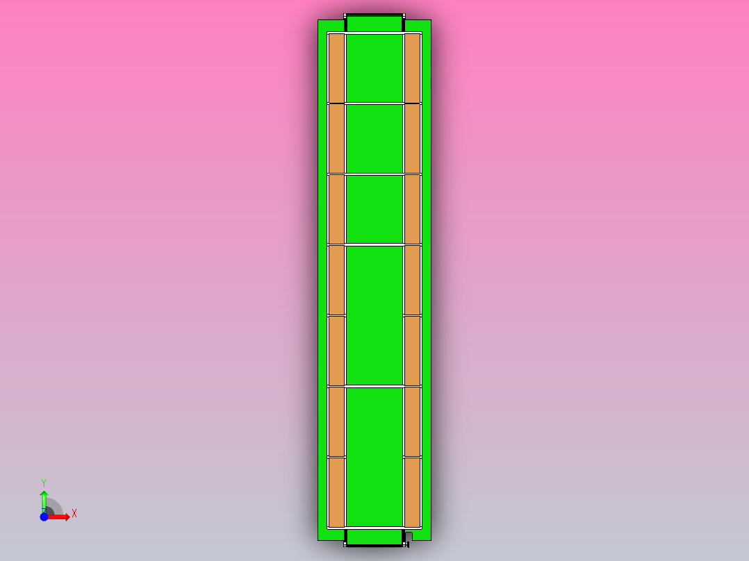 工作台输送机前视图