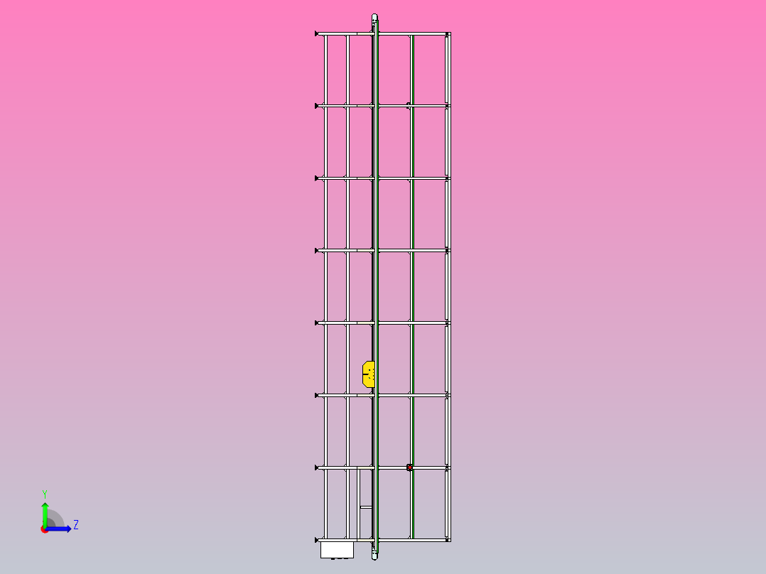工作台输送机左视图