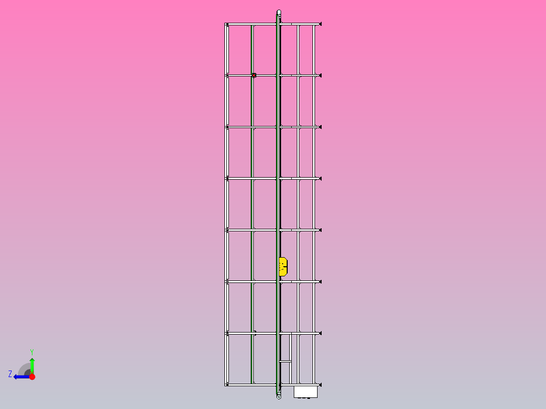 工作台输送机右视图