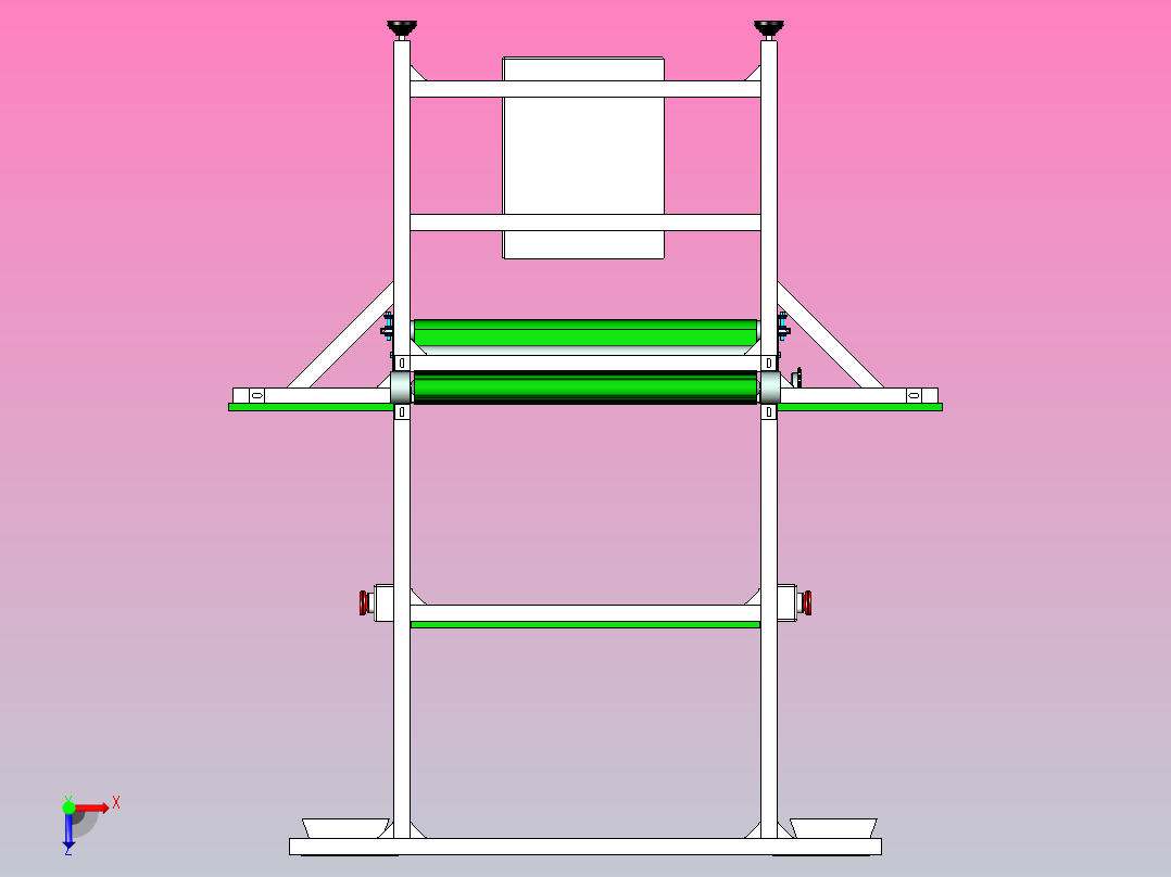 工作台输送机俯视图