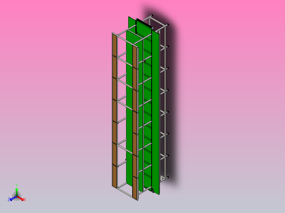 工作台输送机正等轴测图
