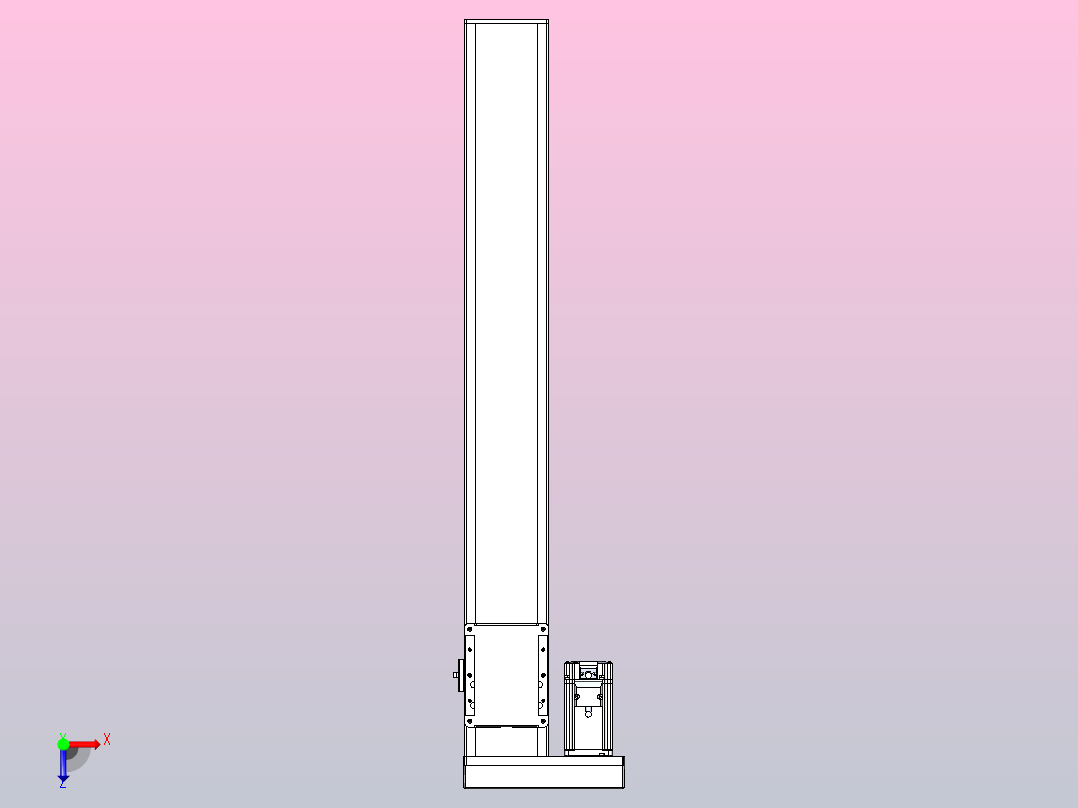 滚珠丝杠直线轴带导轨全封闭TPA-HCR-105D-1610C-L700-MR-C-P40-N3俯视图