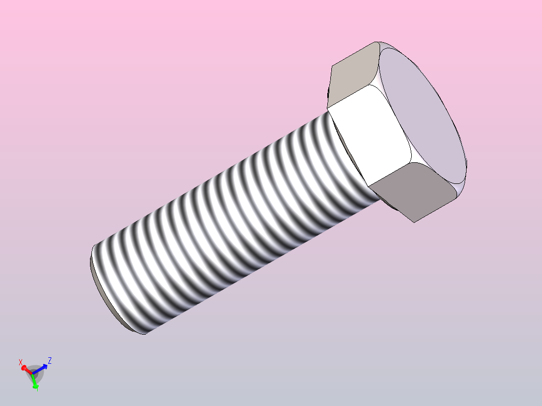 ISO 4017螺栓-完整(m 1.6-M64)；L=3 ÷ L=800所有配置主视图