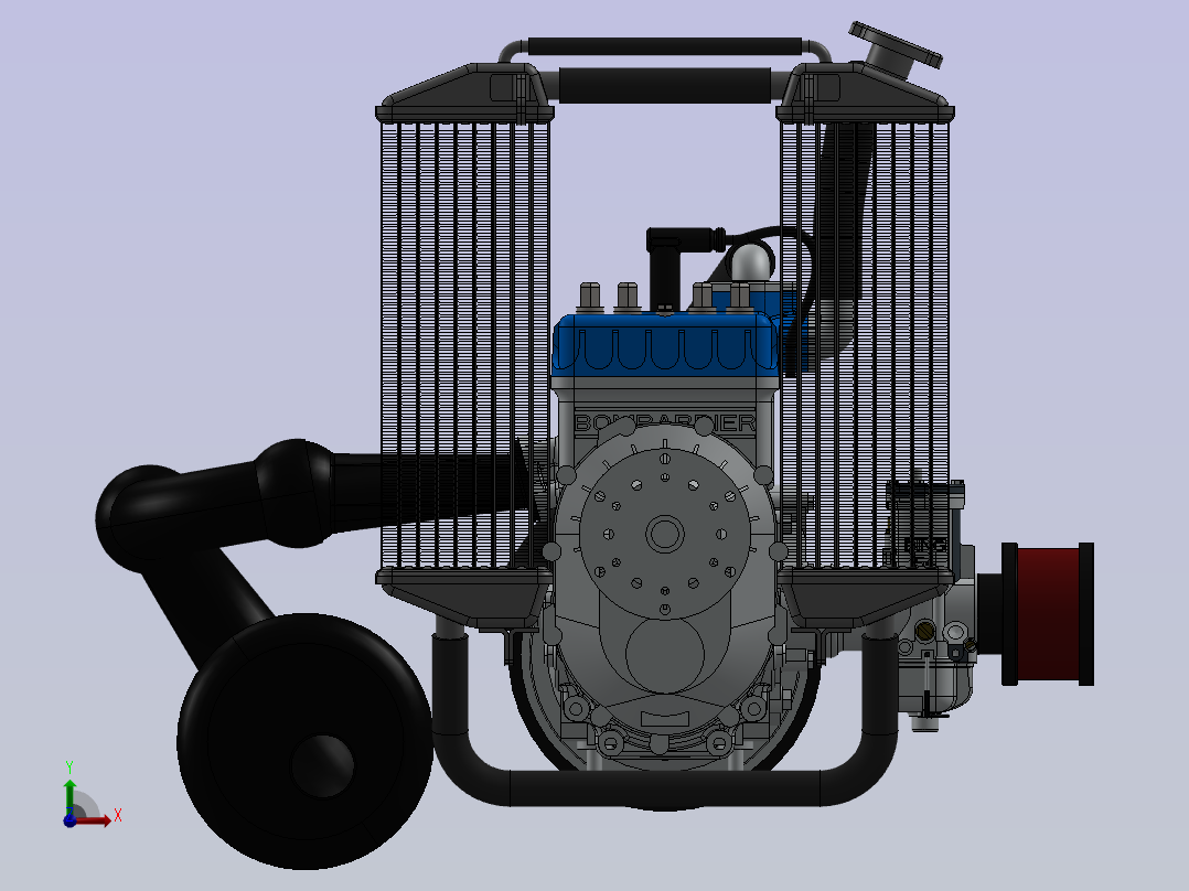 L4直列四缸发动机外观 sw18前视图