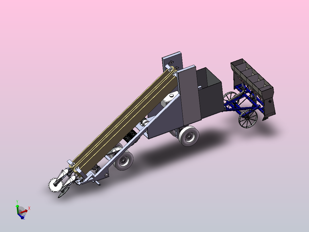 大葱收获机主视图