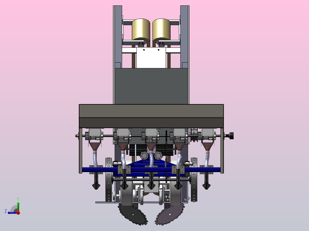 大葱收获机右视图