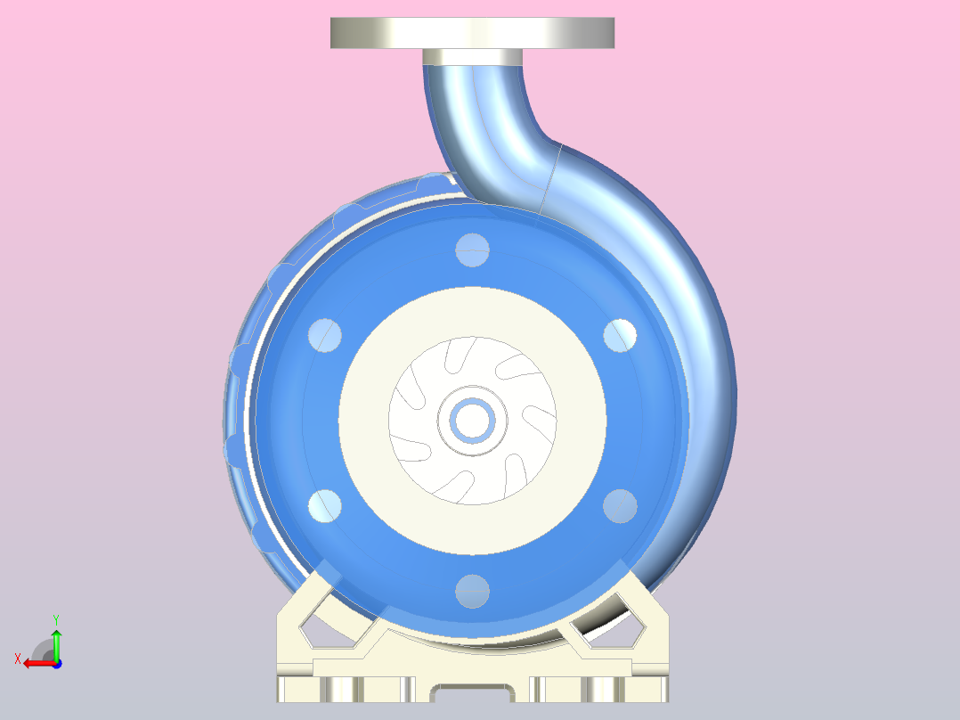 离心泵后视图