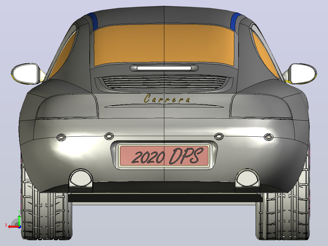 保时捷911 Carrera (996)后视图