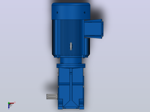 K47底脚轴伸式安装螺旋锥齿轮减速机K47-Y3-4P-12.19-M1-0°-A+B俯视缩略图