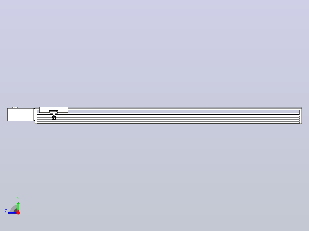 皮带直线轴半封闭可选导轨TPA-HNB-202D-140-L1500-MR-C-P75-N3右视图