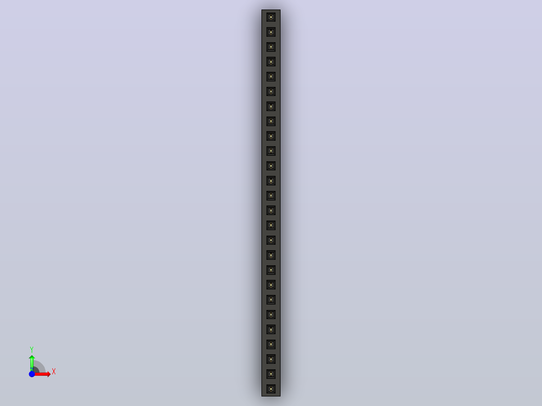 母针头Female_Header_1x26_P2.0_H4.3_straight.step前视图