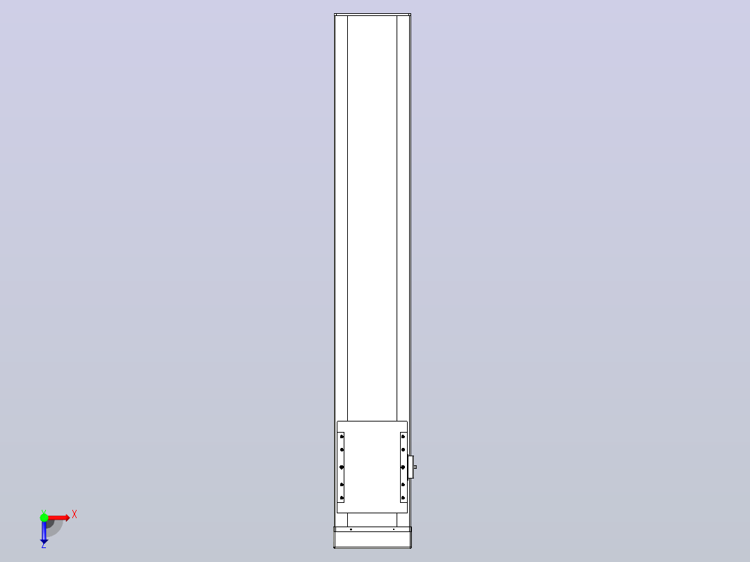 滚珠丝杠直线轴带导轨全封闭TPA-HCR-175D-2510C-L900-MP-C-P75-N3俯视图