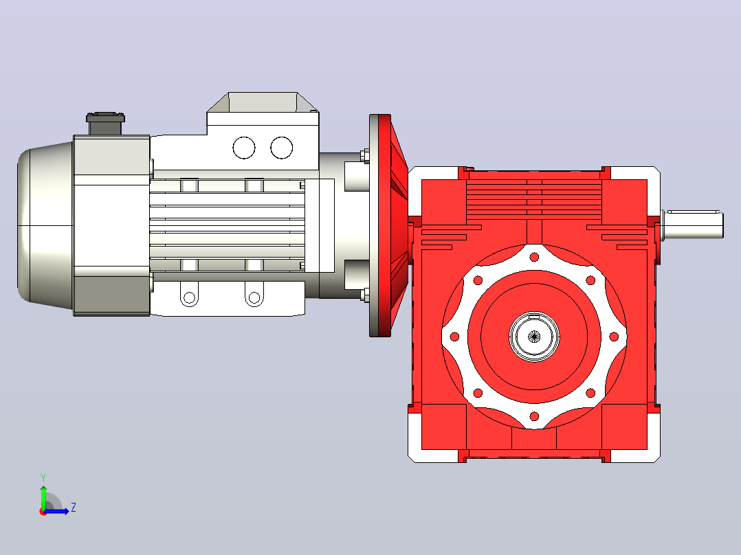 NMRV150蜗轮蜗杆减速机[RV150-E-25-7.5kW-A1-SZ]左视图