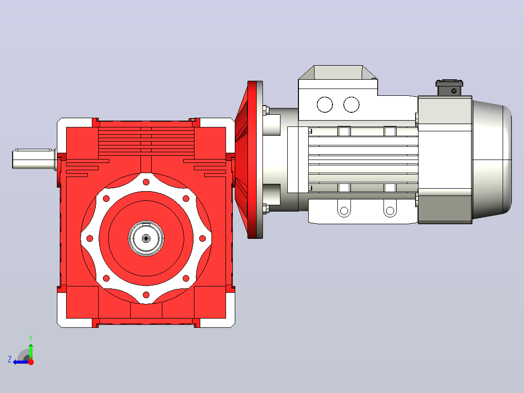 NMRV150蜗轮蜗杆减速机[RV150-E-25-7.5kW-A1-SZ]右视图