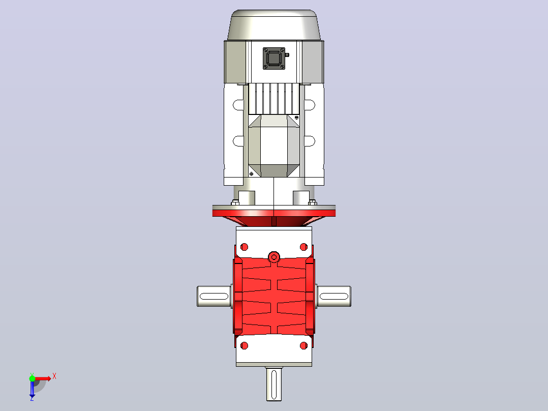 NMRV150蜗轮蜗杆减速机[RV150-E-25-7.5kW-A1-SZ]俯视图