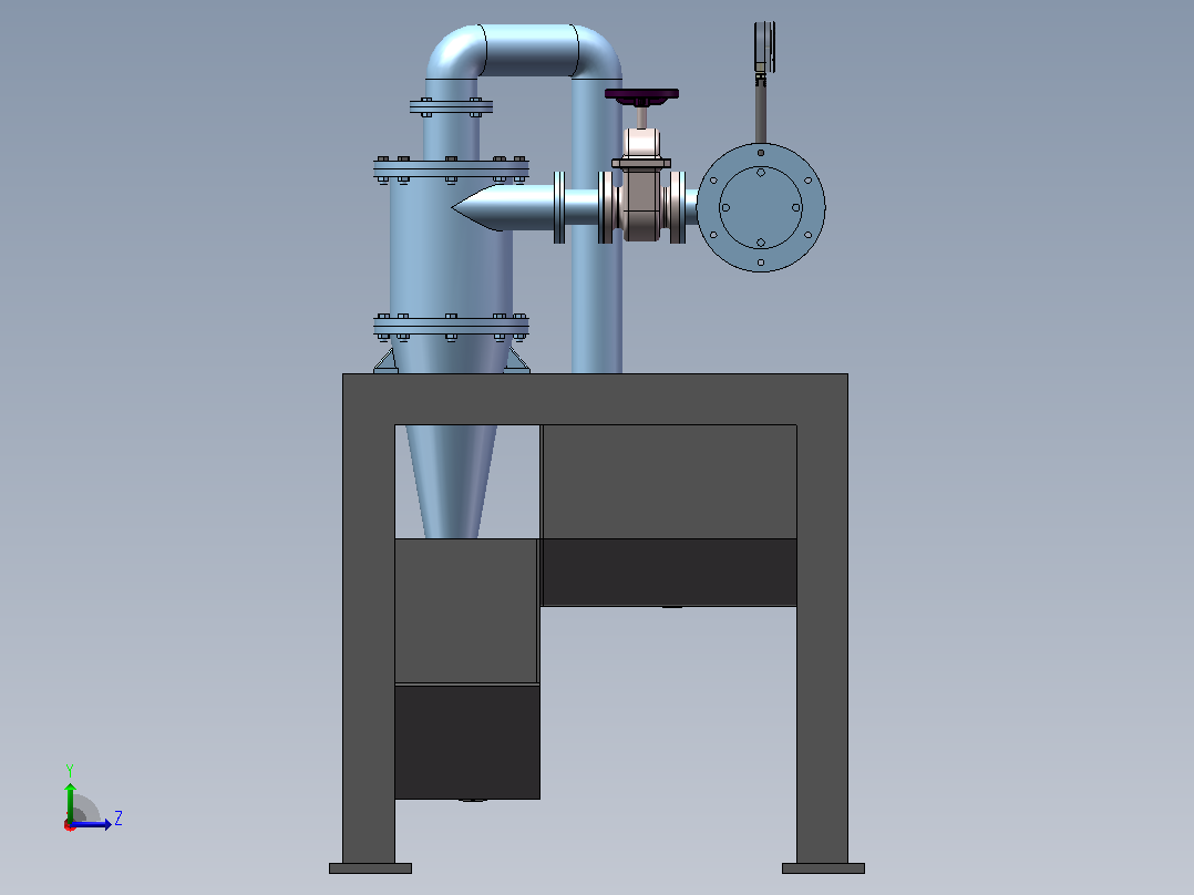水力旋流器建模左视图