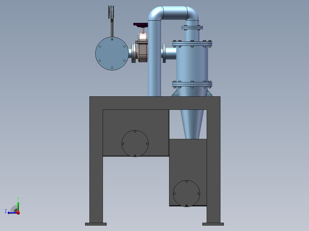 水力旋流器建模右视图