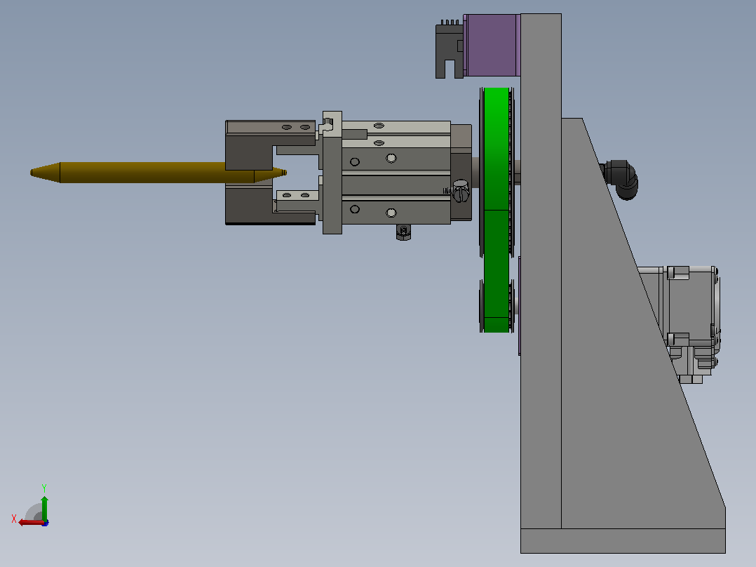 旋转夹取机构后视图