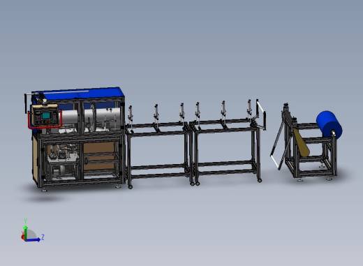 圆筒自动化生产线非标定制圆筒机3D图纸 