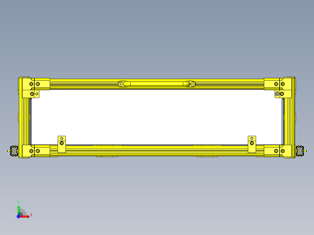 使用工厂型材的移动作业台前视图