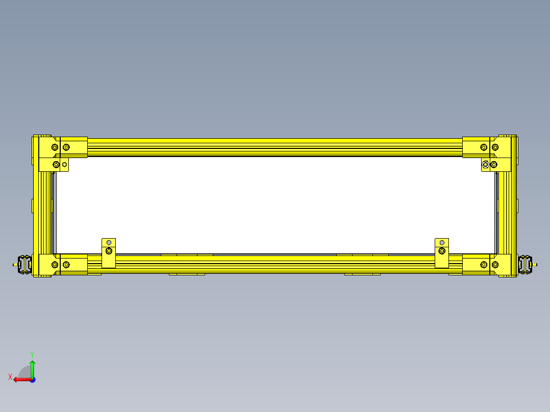 使用工厂型材的移动作业台后视图