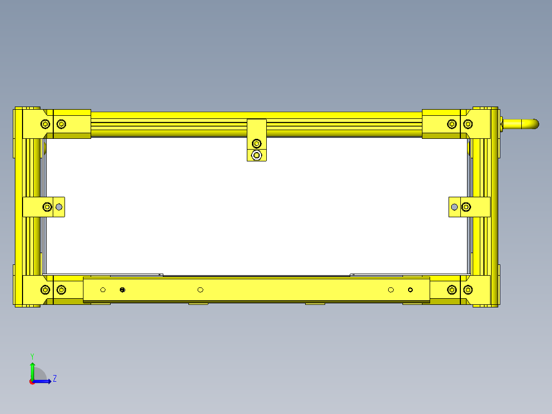 使用工厂型材的移动作业台左视图