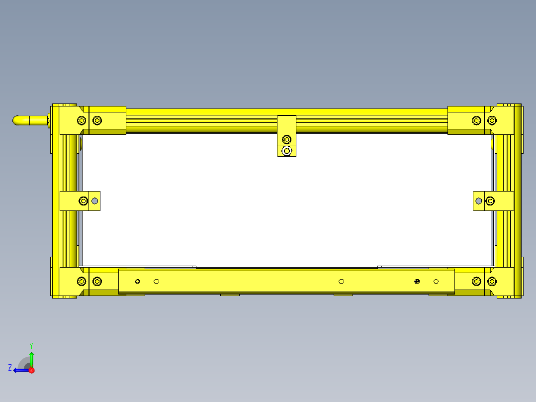 使用工厂型材的移动作业台右视图