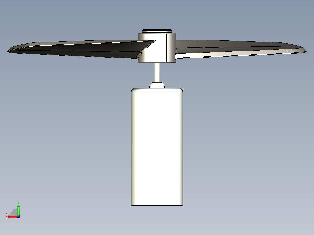 电机风扇后视图