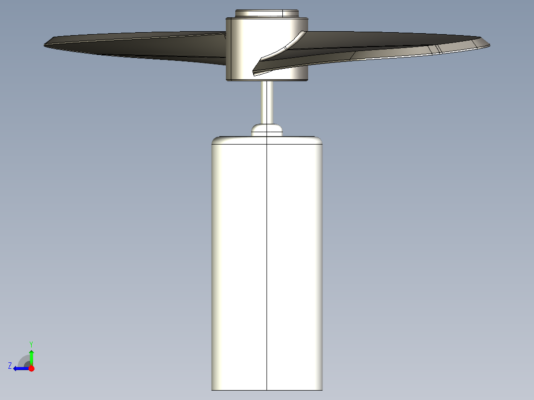 电机风扇右视图