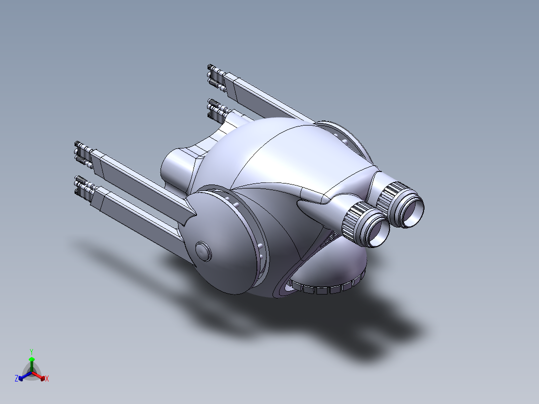 遗落战境 无人机 模型正等轴测图