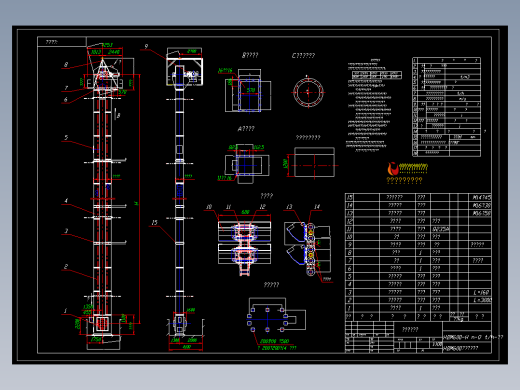 HBM600中央链提升机详图