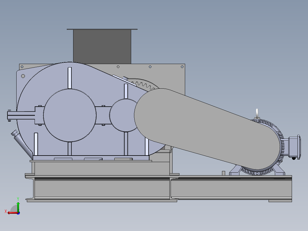 SJ600双轴搅拌机后视图