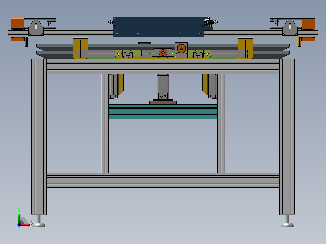 B1_65寸屏顶升对中机构（）前视图