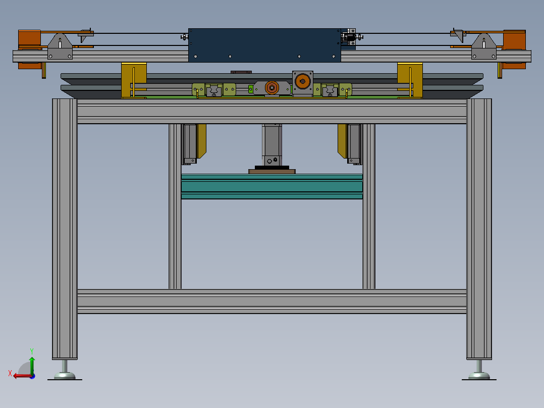 B1_65寸屏顶升对中机构（）后视图