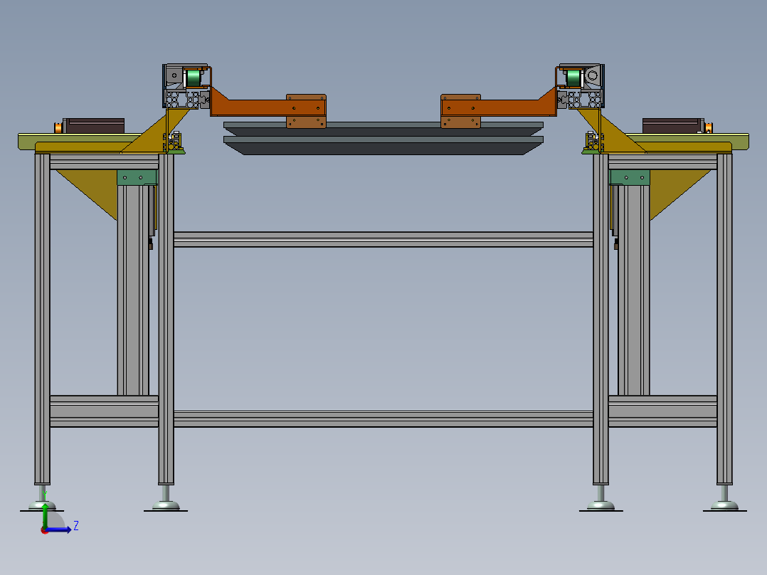 B1_65寸屏顶升对中机构（）左视图