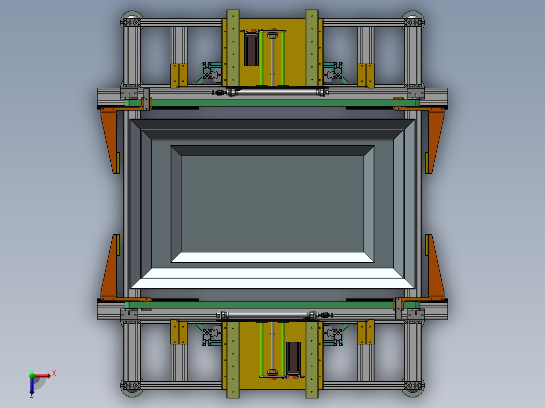 B1_65寸屏顶升对中机构（）俯视图