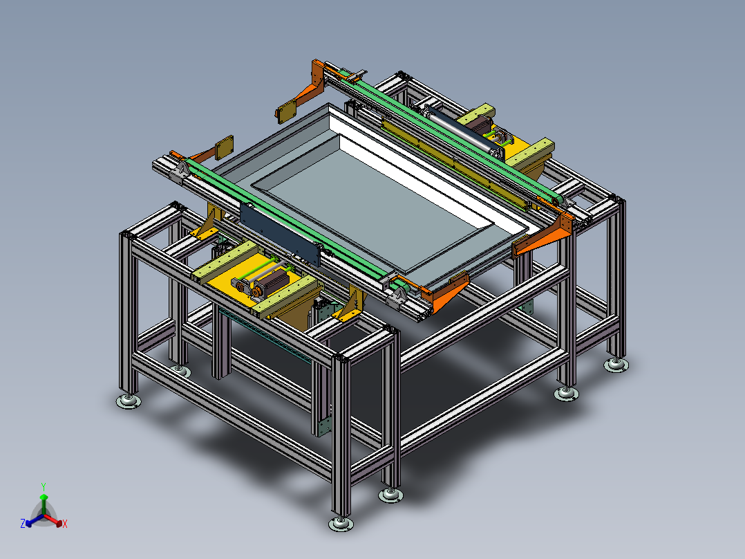 B1_65寸屏顶升对中机构（）正等轴测图