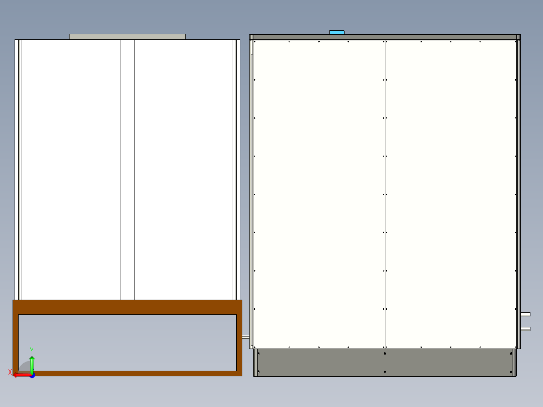 大型工业进水器后视图
