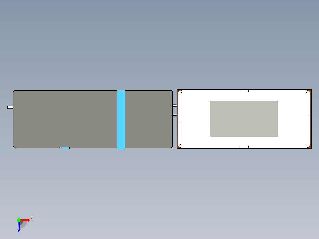 大型工业进水器俯视图