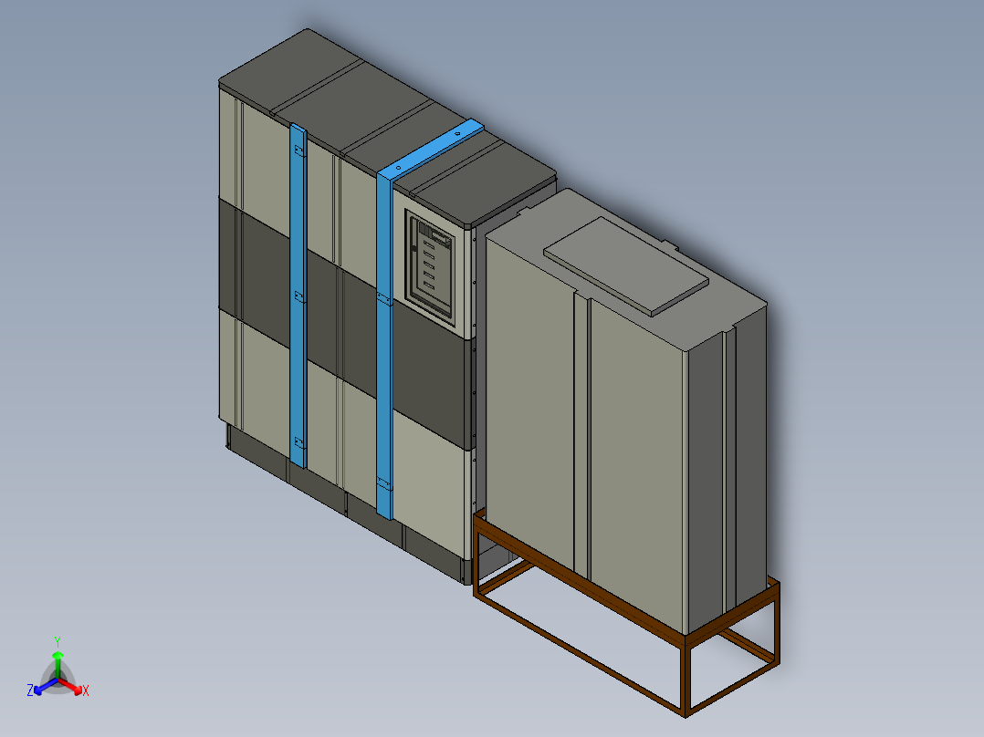 大型工业进水器正等轴测图
