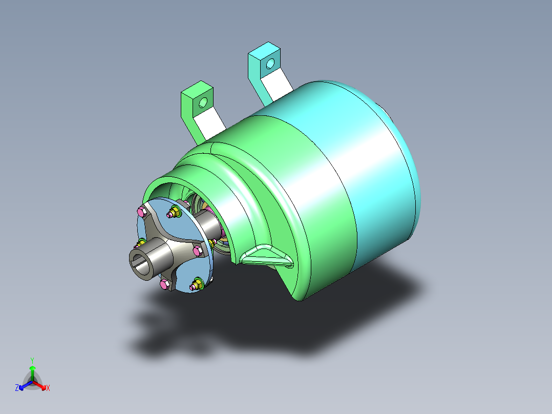 2级减速器半剖结构3D图纸 igs格式