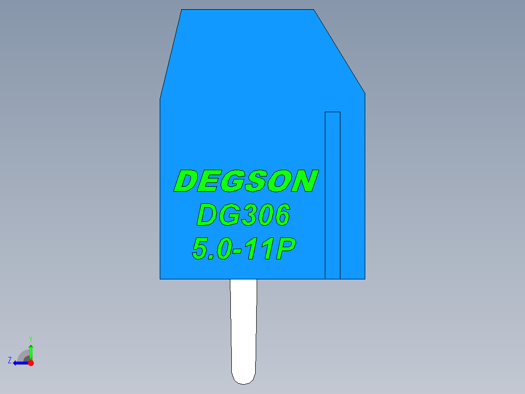 DEGSON DG306 系列 5.0 接线端子-DG306-5.0-11P-12-00AH右视图