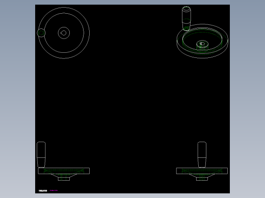 鋁合金手輪(旋轉把手)2460-2D多系列多零件图纸模型