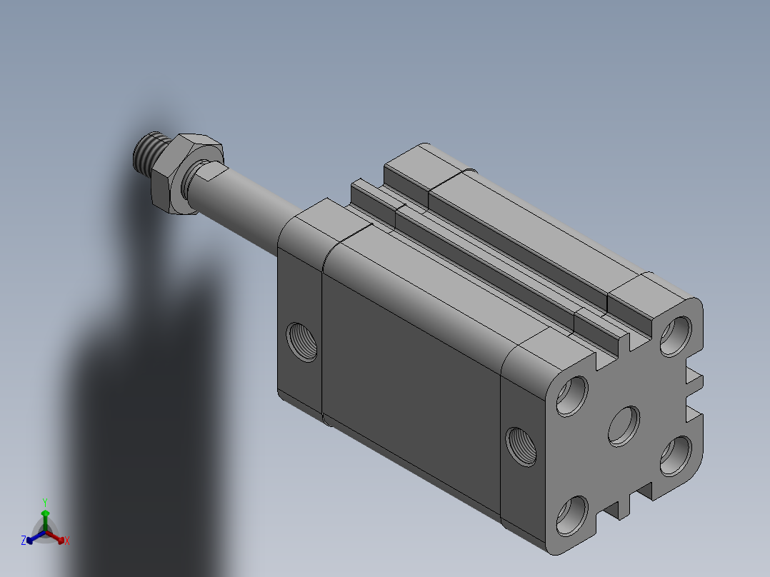 气缸ACE32X40SB正等轴测图