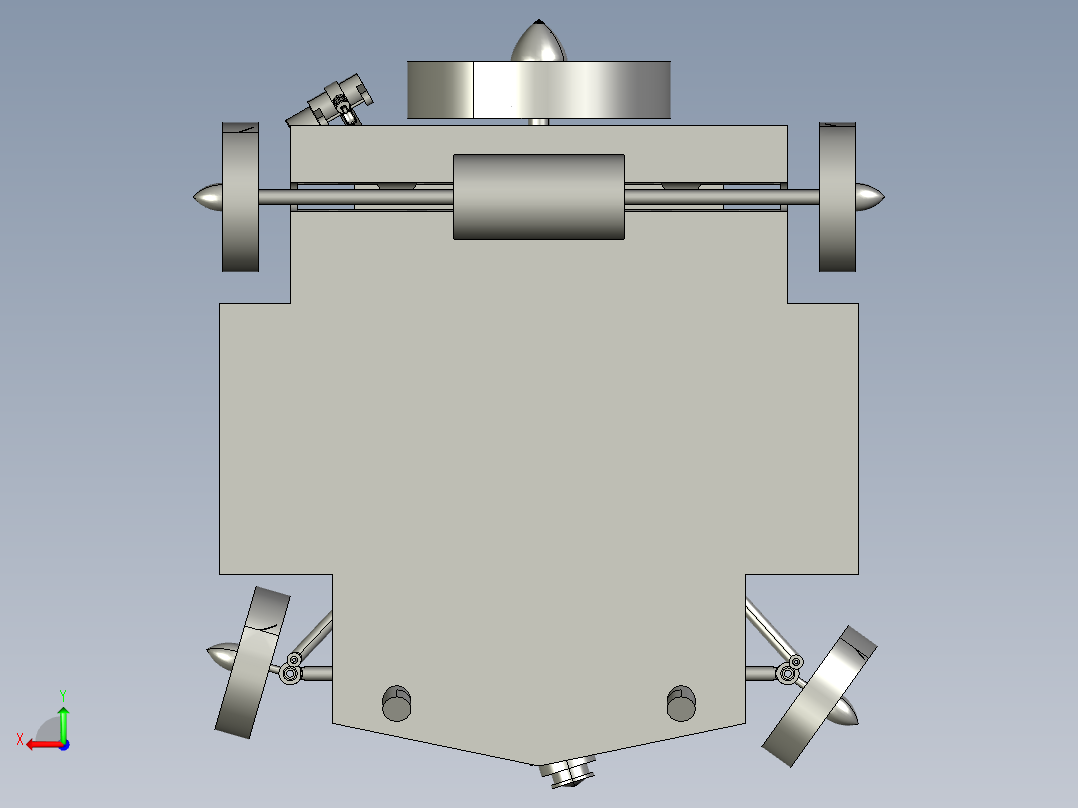 水下遥控车--igs stp后视图